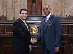 Representative Roger Freeman and Legislative Assistant Martin Moore