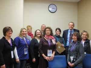 Rep. Riccelli and health care workers