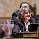 Rep. Gael Tarleton on the House floor for her first piece of legislation