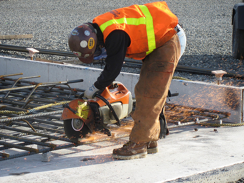 construction worker, transportation, sparks, worker, cement, rebar