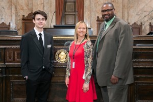 Rep Eric Pettigrew and Patty Moore with Page Chris Teller