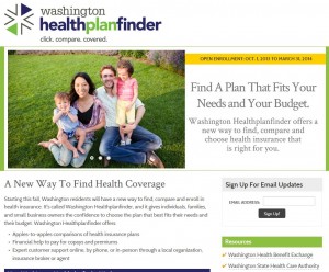 Click on the image to go to the Washington Healthplanfinder official website.