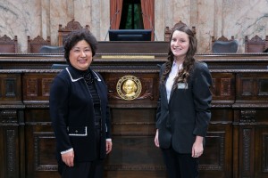 Representative Ryu with Page Elizabeth Edwards Suhyoon Cho