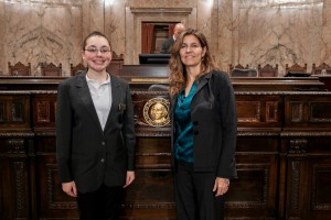 Representative Orwall with Page Rebekah Lindblom Kathy Strauss