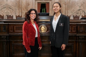 Representative Stonier with Page Syndey Fox-Middleton Kathy Strauss