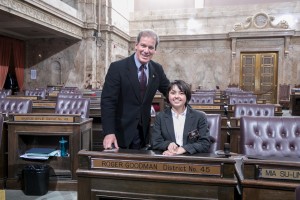 Representative Goodman with Page Naomi Marteeny Suhyoon Cho