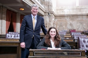 Representative Sullivan with Page Annika Vaughn Suhyoon Cho