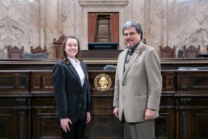 Representative Moscoso with Page Jordan Jekel Suhyoon Cho