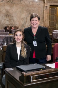 Representative Appleton with Page Briann George Steven M. Herppich