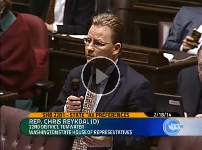 Rep. Chris Reykdal speaks on HB 2201 on tax exemption transparency