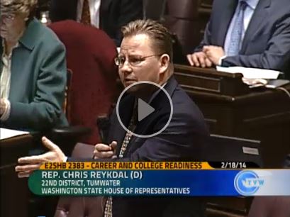 Rep. Chris Reykdal speak on HB 2383 on tax exemption transparency