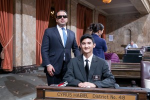 Representative Habib with Page Thomas Michaels Suhyoon Cho