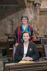 Rep. Cody with Page Clare Lawrence Legislative Support Services
