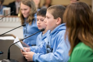  Students testifying in the Education Committee on Rep. Tana Senn's SEL bill