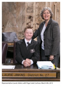 Rep. Laurie Jinkins with Page Cade Cochran Legislative Support Services
