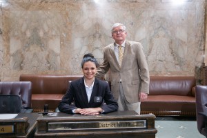 Rep. Takko with page Justyce Gomez Legislative Support Services