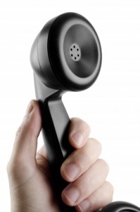 image of telephone receiver in hand 