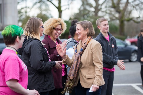 Rep. Robinson meeting with Planned Parenthood members who came to Olympia to advocate on HB 2465