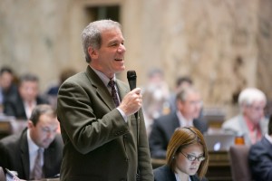 Goodman laughing on floor