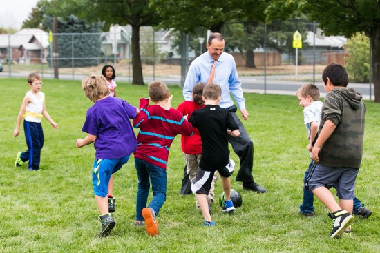 Rep. Riccelli visiting Stevens Elementary in Spokane, WA.