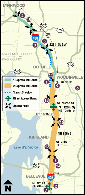 WSDOT 405 Map 