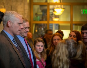 Reps. Van De Wege and Tharinger meeting with members of Sequim Girls and Boys Club