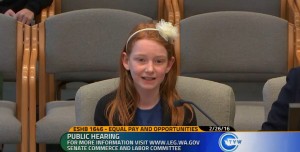 My daughter testifies about gender pay equality