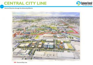 Spokane Transit artistic rendering of the Central City Line