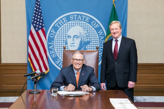 Gov. Jay Inslee signed House Bill 1520 by Rep. Steve Tharinger (D-Sequim). The legislation allows rural hospitals that are participating in a pilot to explore new, innovative approaches in healthcare services but provides them the security they need to return to their current status as a critical access hospital if the pilot doesn't work for their communities.