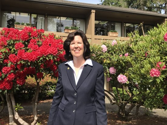 Rep. Christine Kilduff in front of district office