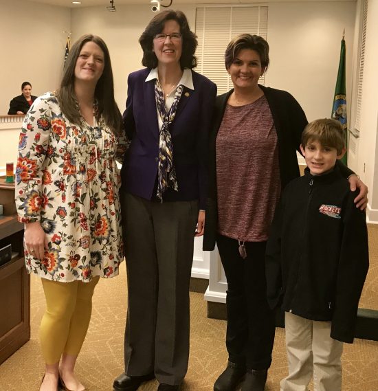 Rep. Kilduff with military spouses in support of HB 2456