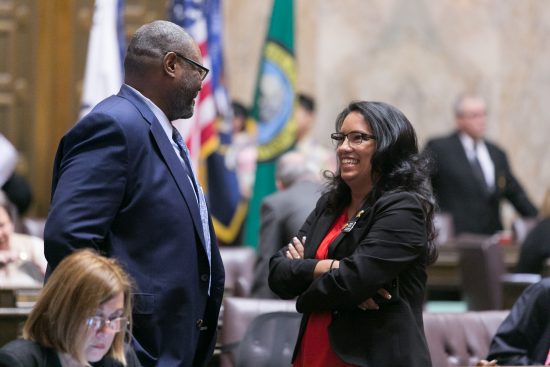 Reeves and Pettigrew speaking on the floor