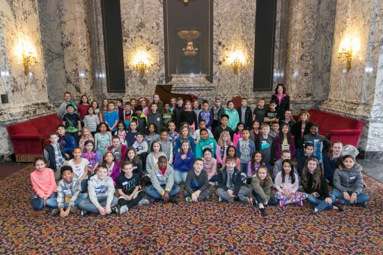 Rep. Kilduff with Evergreen Primary School group, February 6, 2018.