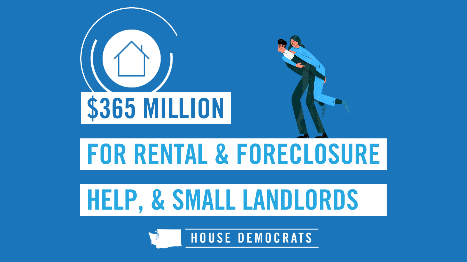 Slide that says $365 million for rental & foreclosure help & small landlords