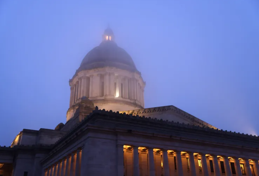 This legislative session, two bills propose to change the current drug possession law, along with a Republican proposal from late last year that essentially reinstates the law the Supreme Court found unconstitutional. Pictured is the Legislative Building in Olympia on Jan. 10.