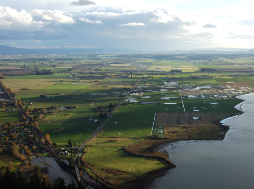 Conversations with farmers in the Skagit Valley, seen here from Samish Overlook, inspired a Democratic state legislator to propose to bar foreign entities from buying Washington croplands.