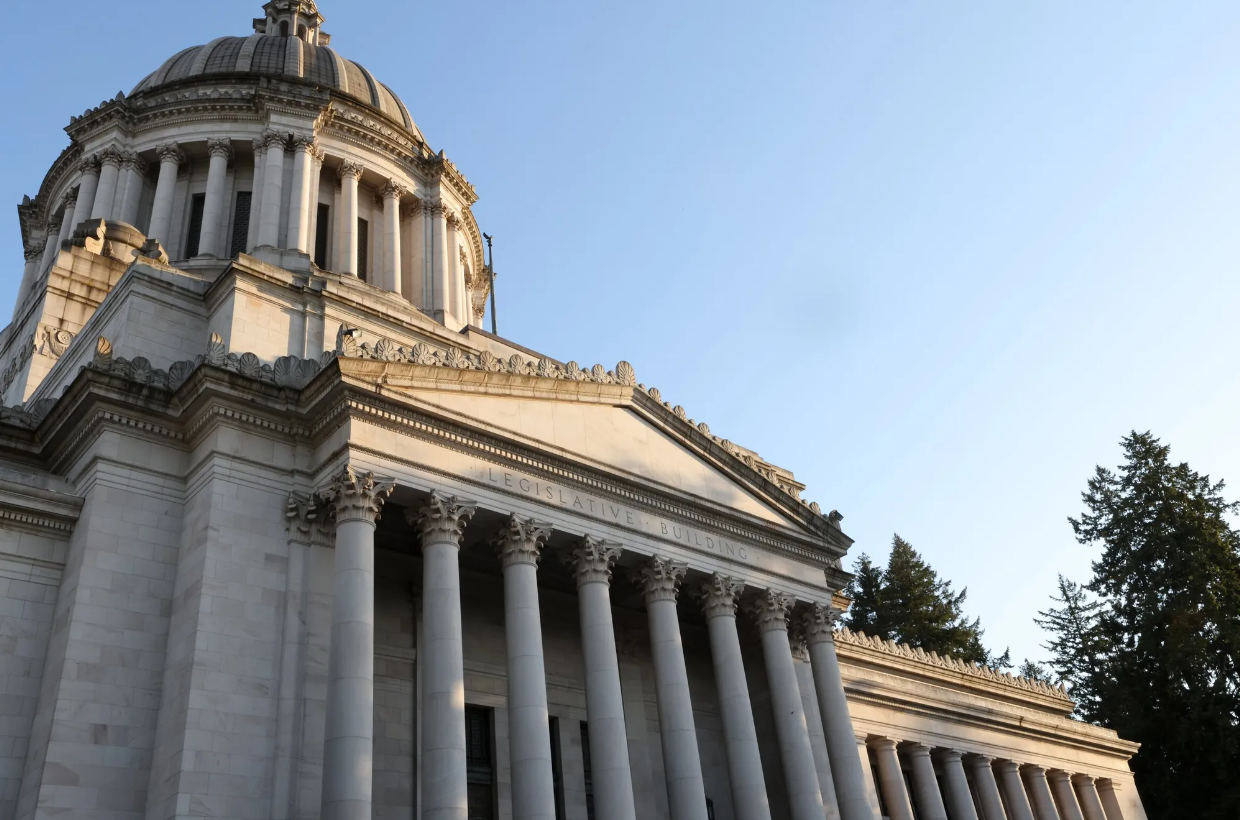 In Washington’s first year of collecting the capital gains tax, $849 million was garnered, $600 million more than projected. Pictured is the state Capitol building in Olympia.