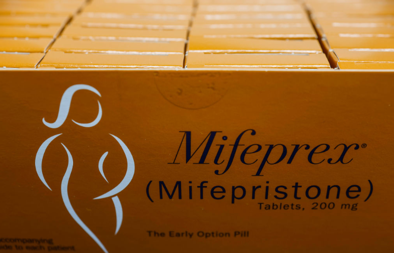 Packages of Mifepristone tablets.