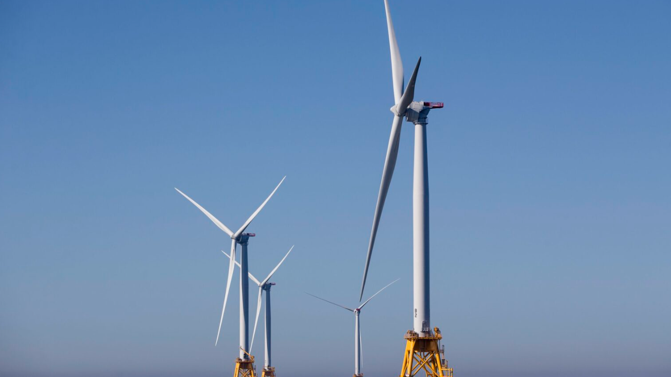 A coalition of unions is urging Washington state leaders to embrace offshore wind power. This wind farm stands 3 miles off of Block Island in Rhode Island. The five 6-megawatt wind turbines are expected to produce more energy than Block Island needs.