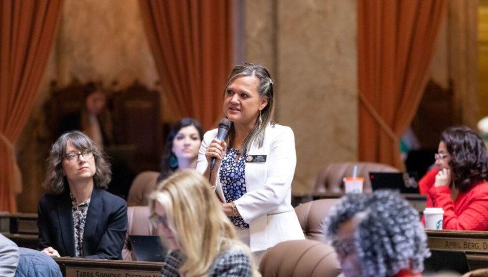  Rep. Tarra Simmons, D-Kitsap, is the first formerly incarcerated legislator in Washington state. (House Democrats)
