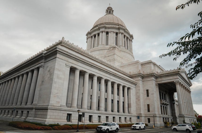 The Washington State Capitol Building, also known as the Legislative Building, in Olympia, in a 2020 photo.