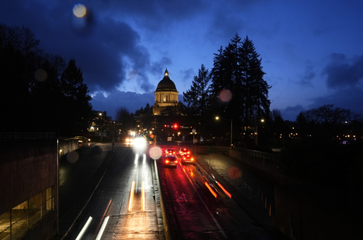 The Washington state Capitol building is pictured, Tuesday, Jan. 9, 2024, in Olympia, Wash.