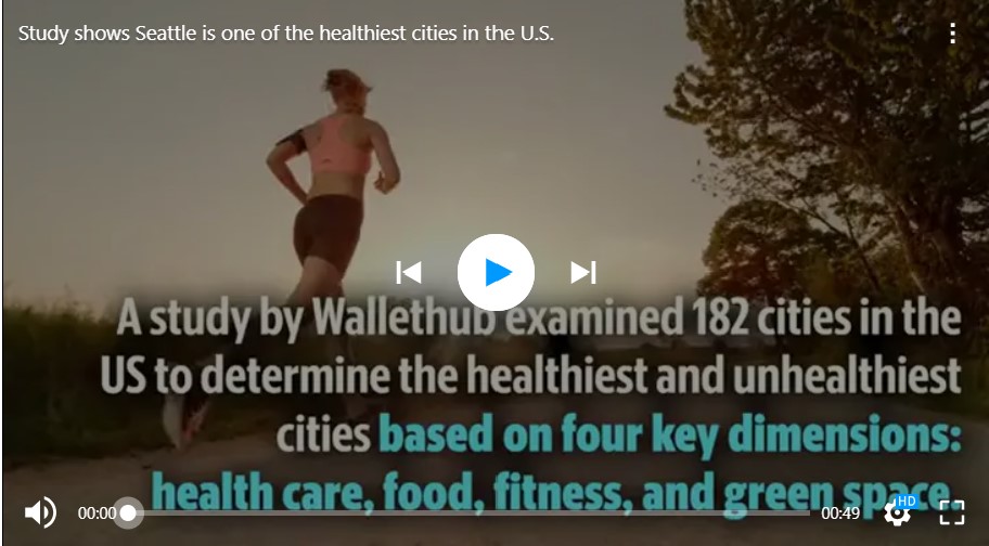 Seattle, Tacoma, Spokane, Vancouver ranked among the healthiest & unhealthiest cities in U.S. based on the rate healthcare, food, fitness.