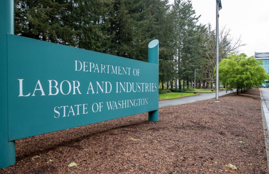 The headquarters of the Washington State Department of Labor & Industries in Tumwater. (Lizz Giordano/Cascade PBS)
