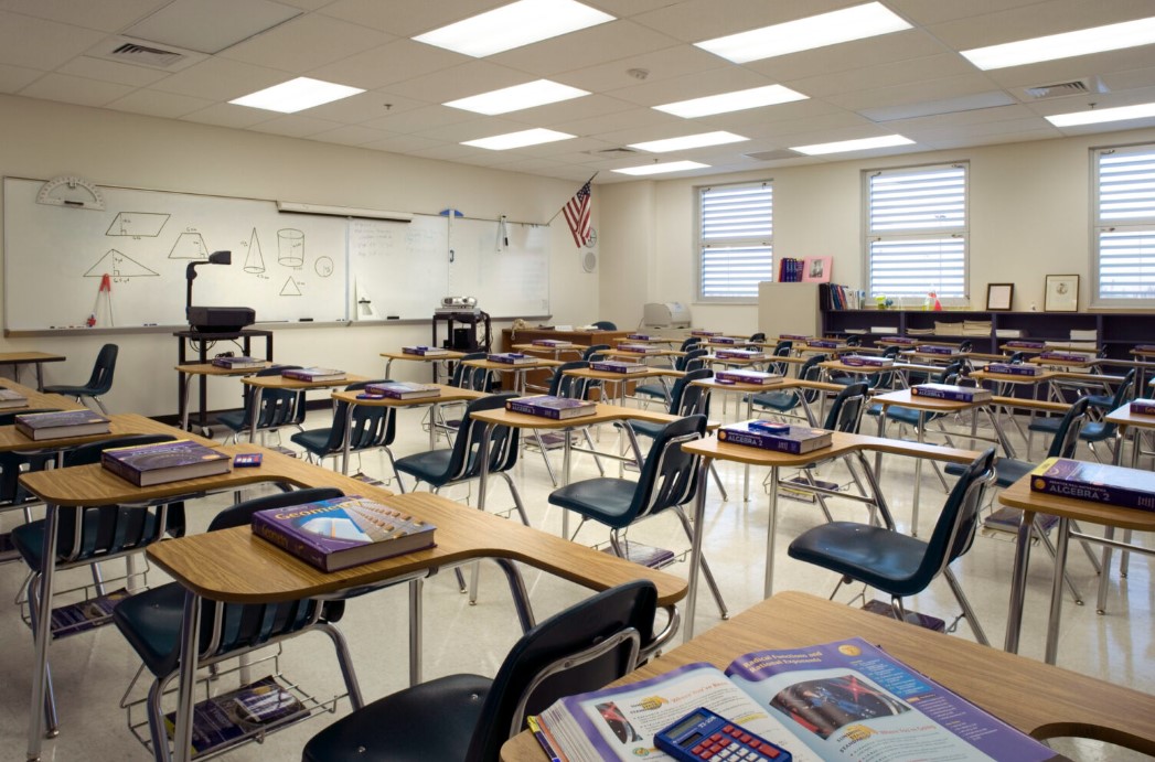 An empty classroom. (Dan Forer/GettyImages)