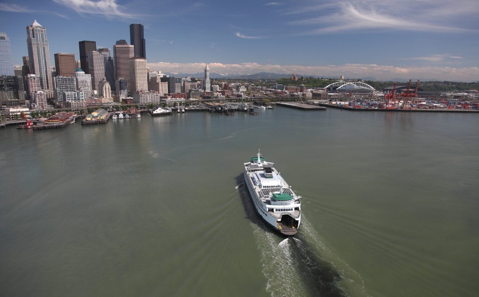 The Wenatchee, seen here approaching Seattle in 2011, is expected to be out of service until summer 2025 for a hybrid-electric conversion project. (Keith Anderson/Washington State Department of Transportation)