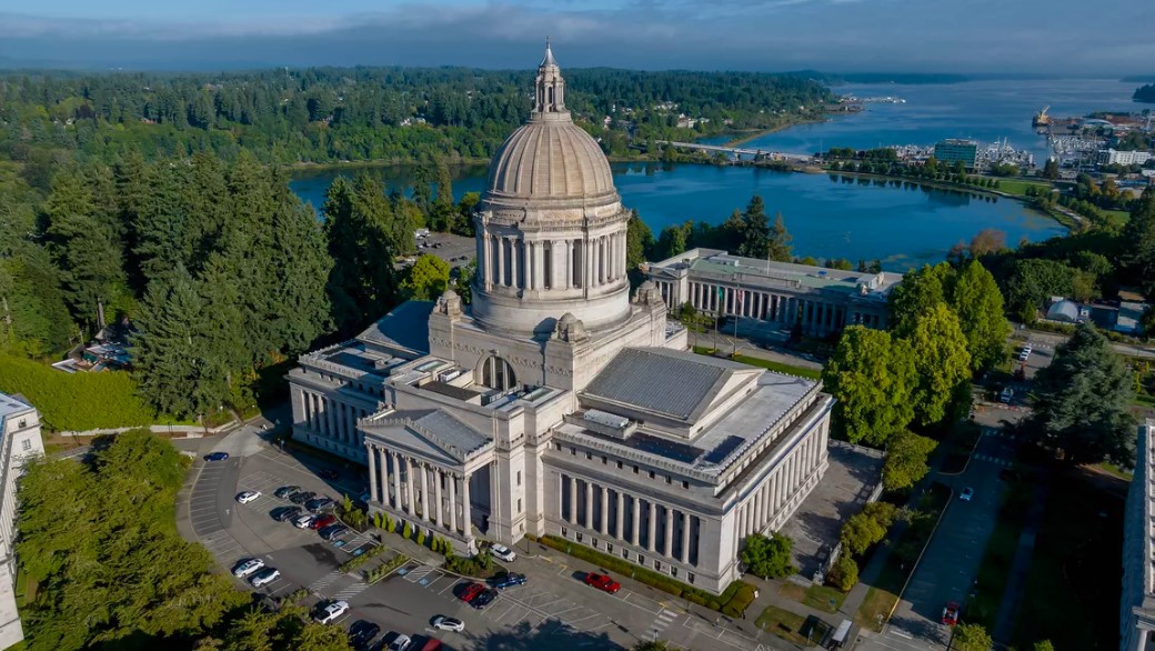 The Washington state Capitol in Olympia is seen in this undated photo. (Tribune News Service)