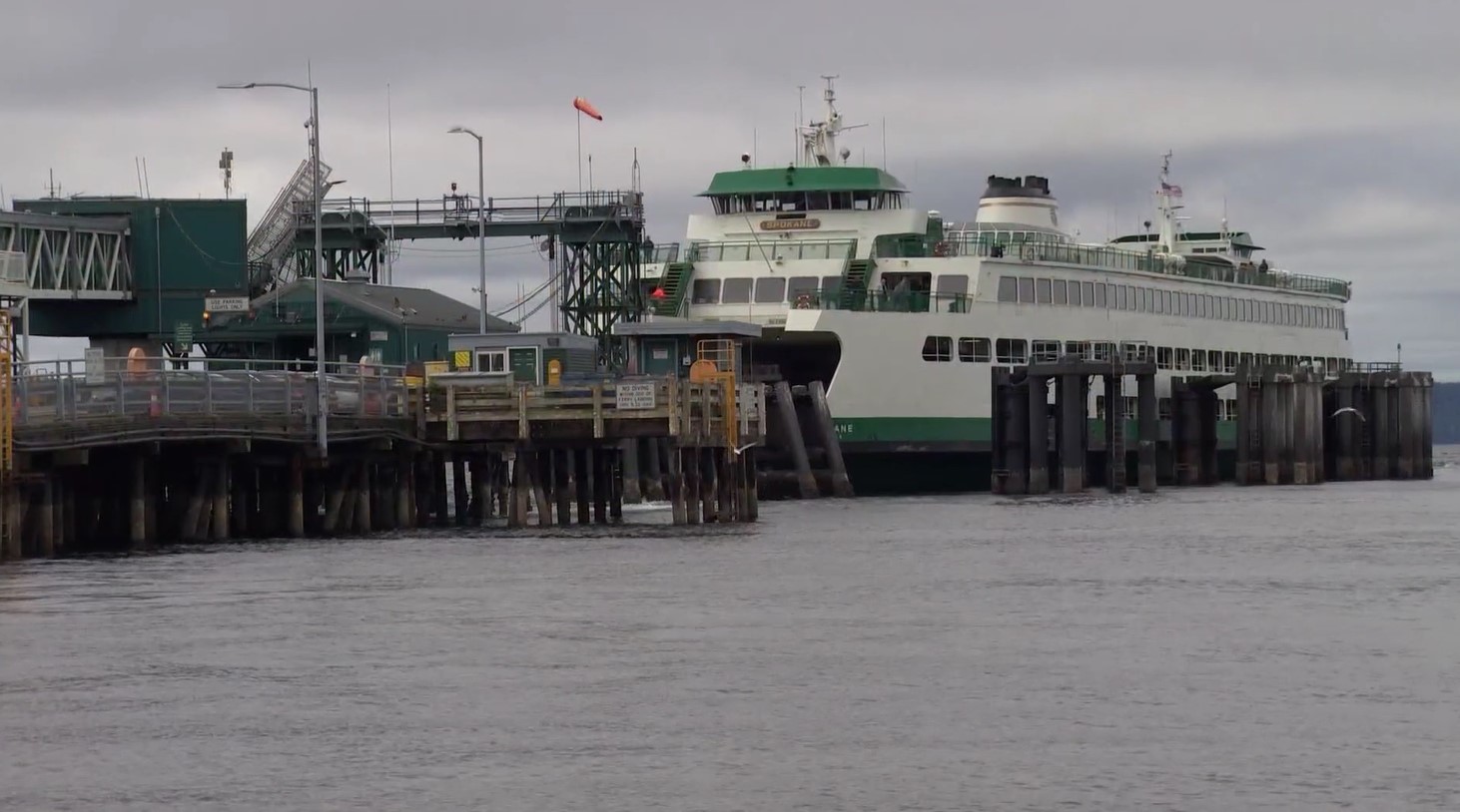 Ferry sailing across Puget Sound