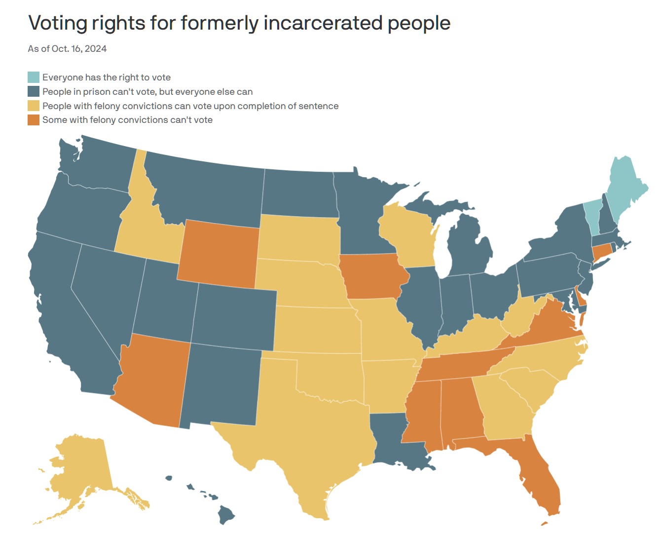 Reproduced from an ACLU report; Map: Axios Visuals