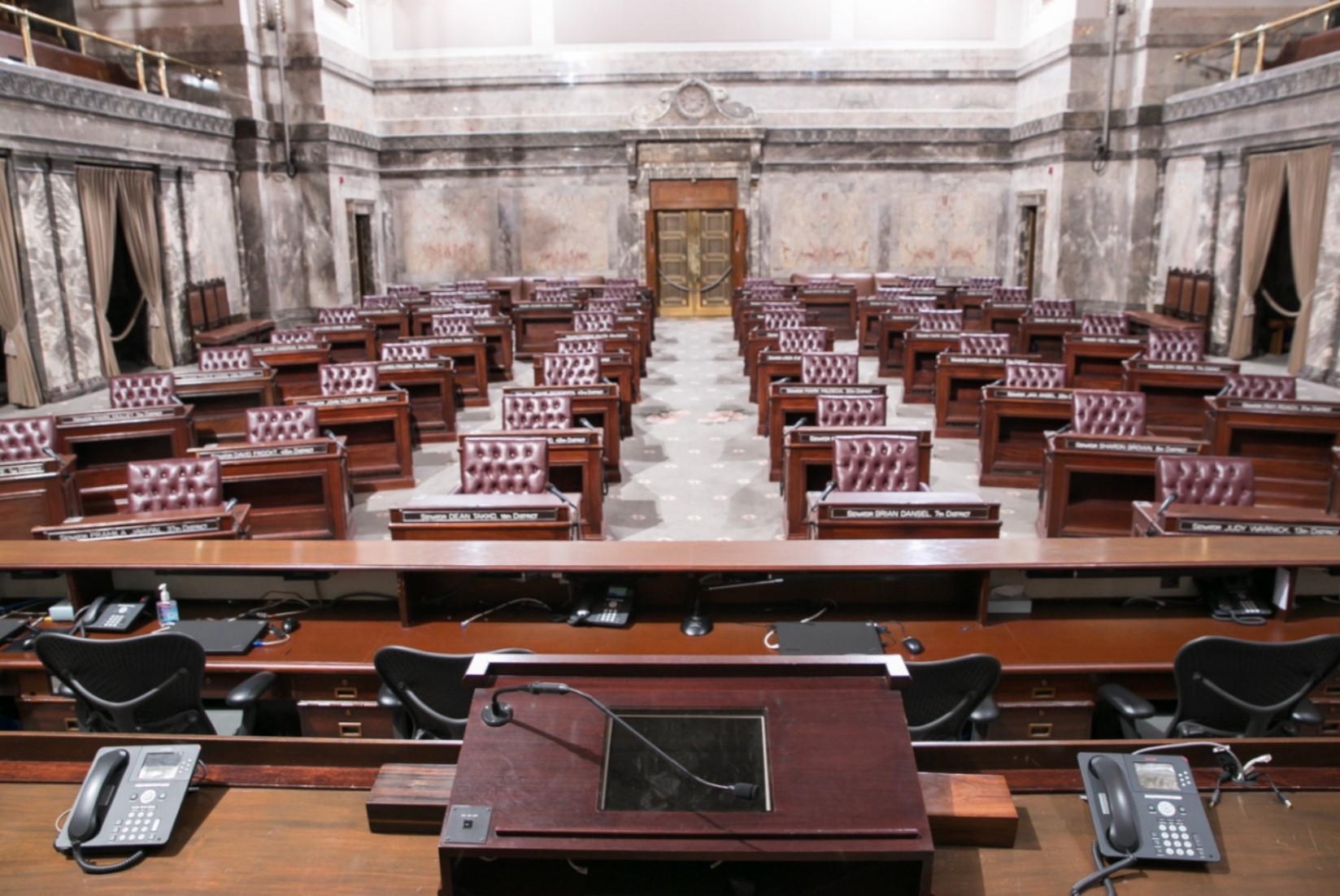 The Senate chambers at the Washington state Capitol. (Legislative Support Services)